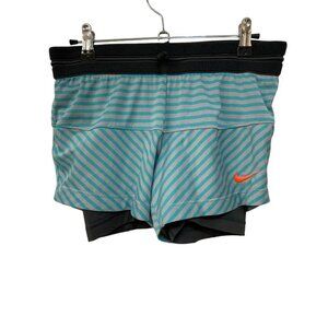 Nike Running Shorts Layered Striped Size XS